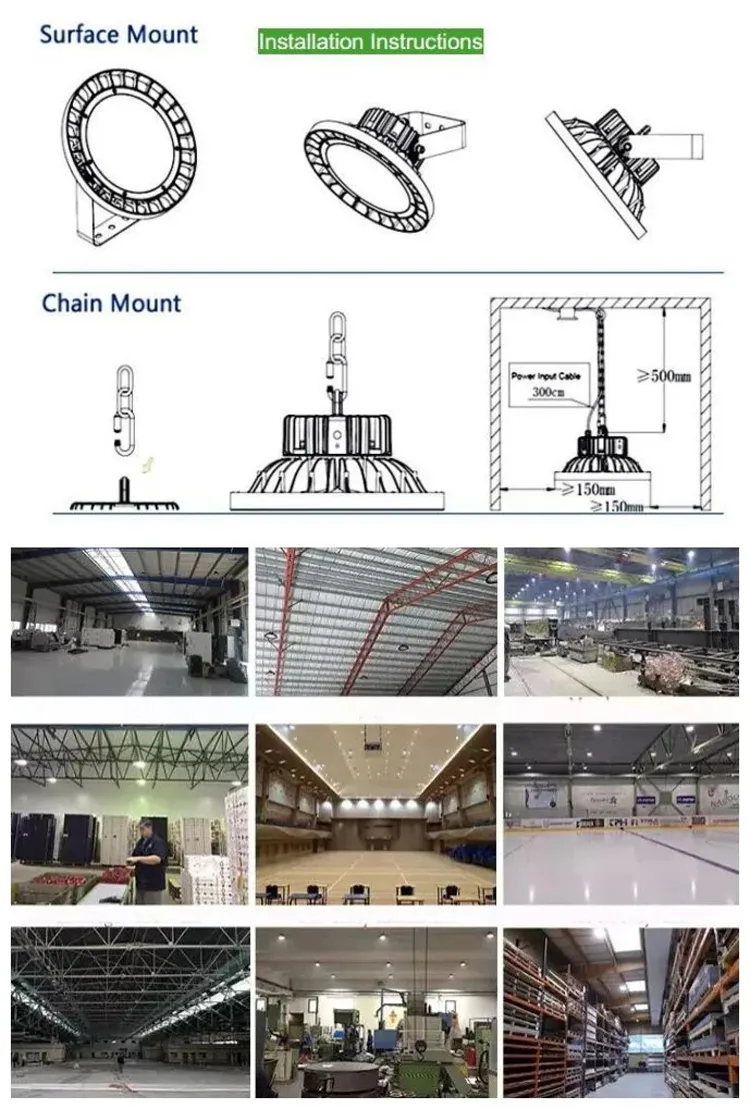 100W 150W 200W Industrial Lighting LED High Bay Light