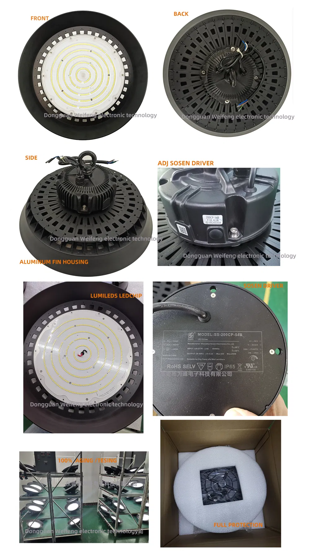 100W 150W 3 Years Warranty LED Linear High Bay Lights for Warehouse Waterproof IP65