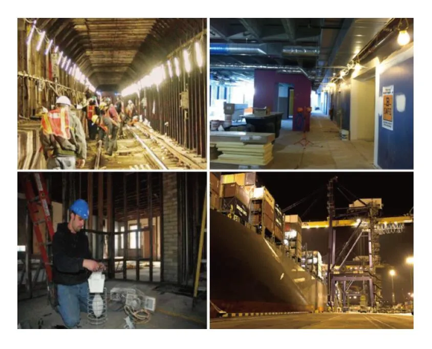 100W LED Temporary Work Light, 110V Used in Canada and America with UL Dlc