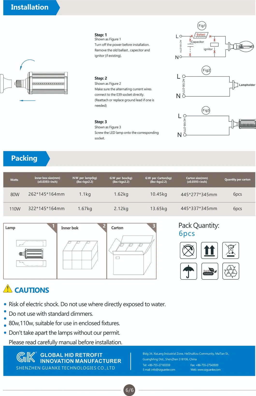 110W Super Bright Corn LED Post Top E26/E39 Large Mogul Base Commercial Grade LED Bulb Light