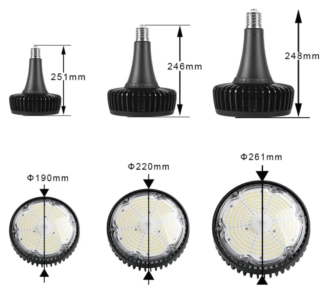 150W 100W 60W E40 LED High Bay Light for Industrial Lighting