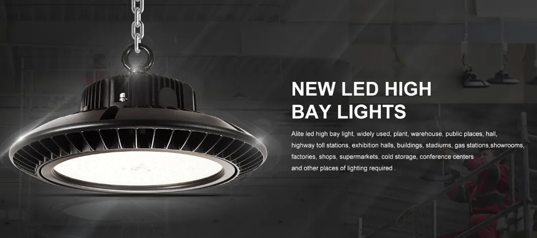 150W LED High Bay Light Flat UFO High Bay LED Lights Long Throw Lighting Fixtures for High Ceiling Building