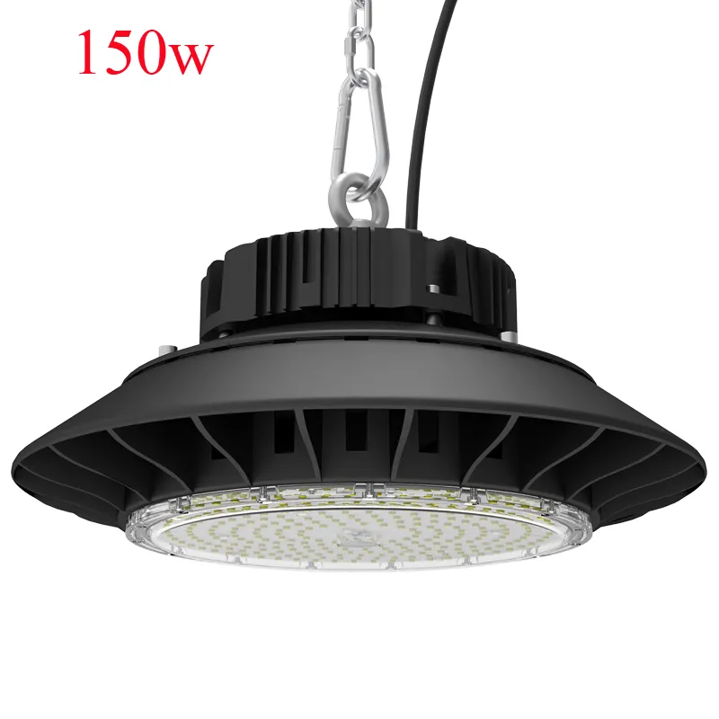 150W LED High Bay Light Flat UFO High Bay LED Lights Long Throw Lighting Fixtures for High Ceiling Building