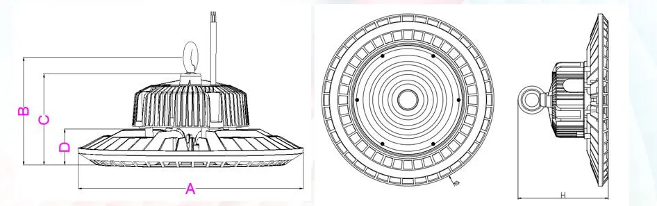 160lm/W 200W High Power Meanwell Driver UFO LED High Bay Light