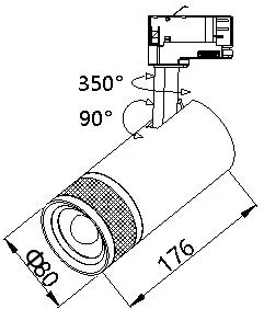 28W High Quality Zoomable LED Track Lighting for Commercial Lighting