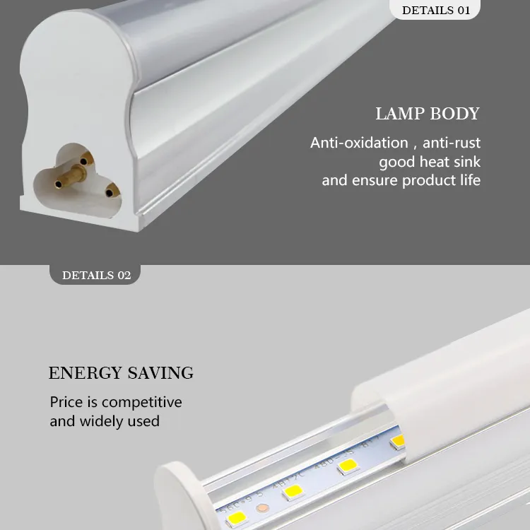 40W 7000K PF0.9 130lm/W Intergrated 8FT LED Tube Light