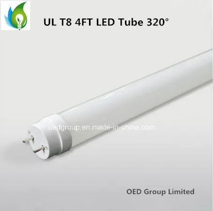 5 Year Warranty UL Listed T8 12W Glass LED Tube with 100-277VAC and 150lm/W