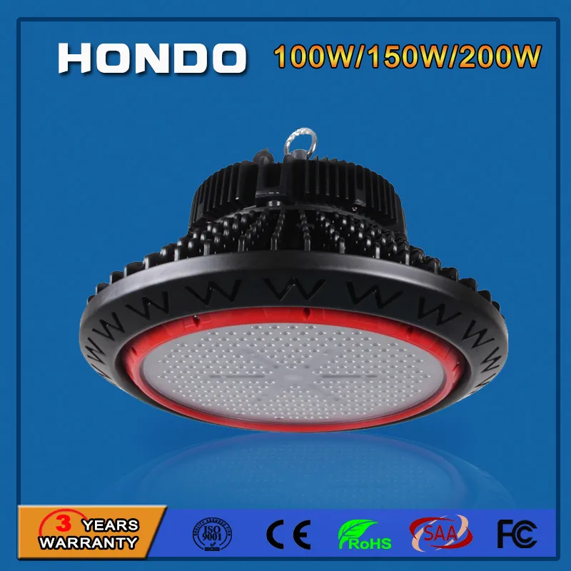 5 Years Warranty 100W/150W/200W 130lm/W UFO LED light Bay Lighting for Mine/Tunnel/Gas Station