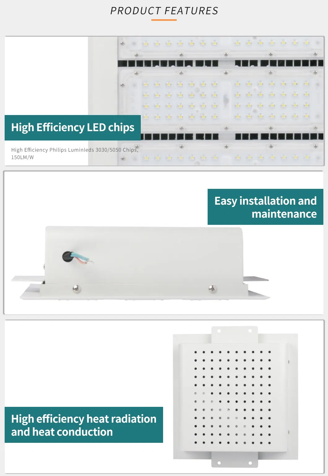 5 Years Warranty High Power 50W/100W/150W/200W Aluminum Gas Station Canopy LED Lights