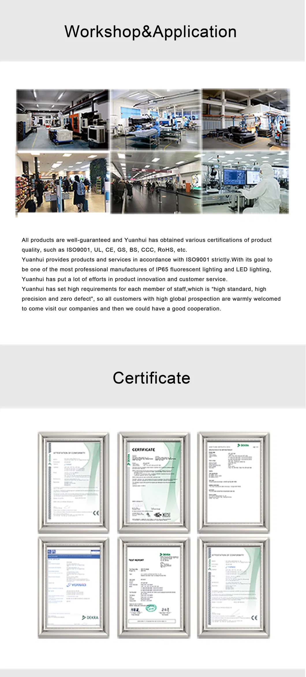 595*595*30mm 1195*295*30mm 1195*595*30mm with Dimmable Default Is Yuanhui Can Be Customized White Panel Light