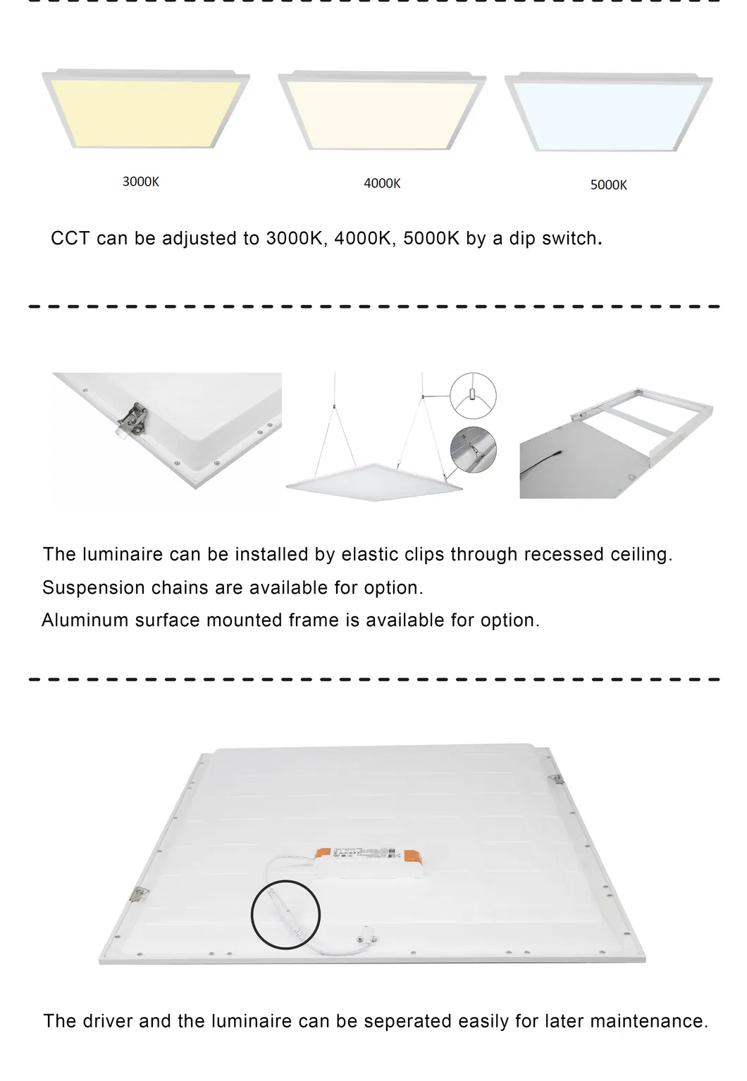 595*595*30mm/1195*295*30mm Dimmable LED Backlit Light Panel Lpb with High Quality