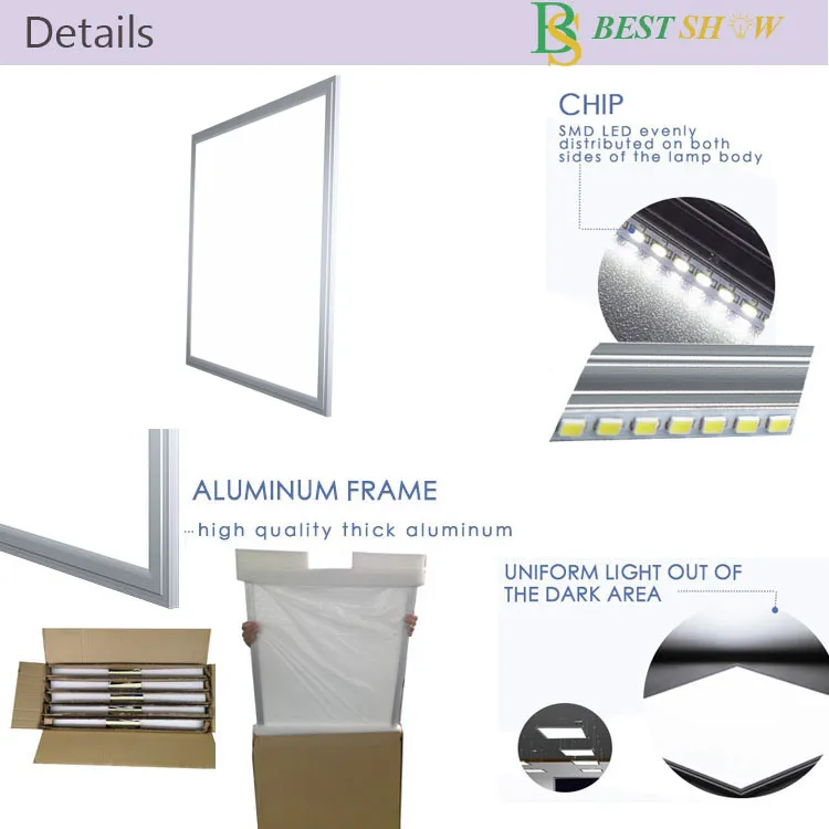 595X595mm 600X600mm 605X605mm Dimmable LED Panel 36W 40W 48W 50W