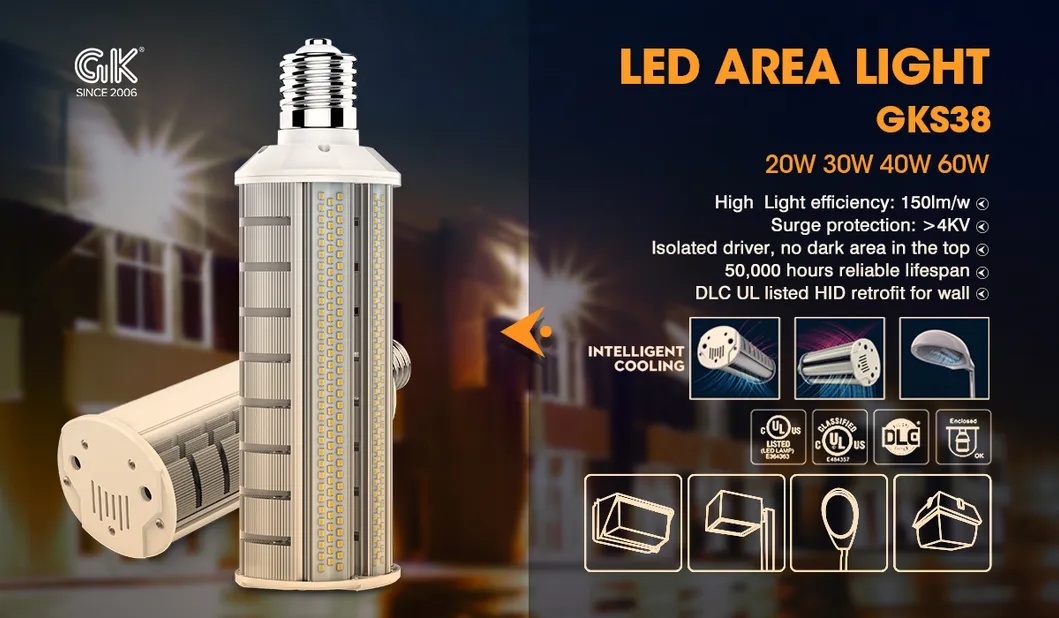 6000K Outdoor LED Street Lamp Dusk to Dawn with Motion Sensor Light