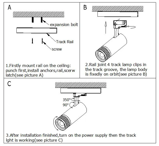 8W Tomi Zoomable Track Lighting 15-55° Adopt 1070 Cold Forge Aluminum