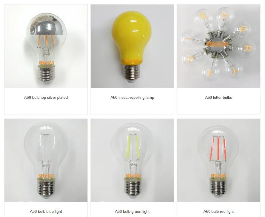 A60 4W Golden/Amber LED Soft Filament Bulbs 2200K
