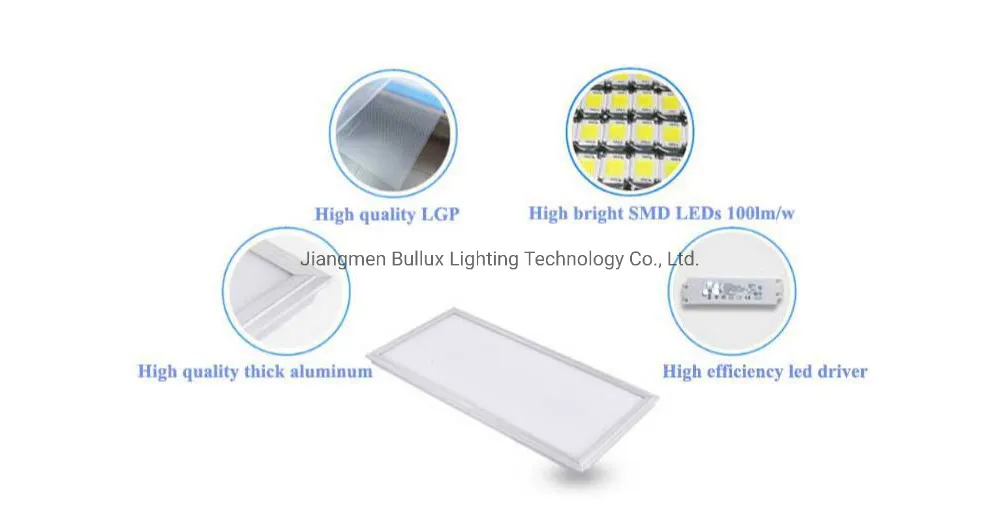 Aluminum Ultra Slim Square Hospital Office School Steel Sheet 40W 60*60 LED Panel Light