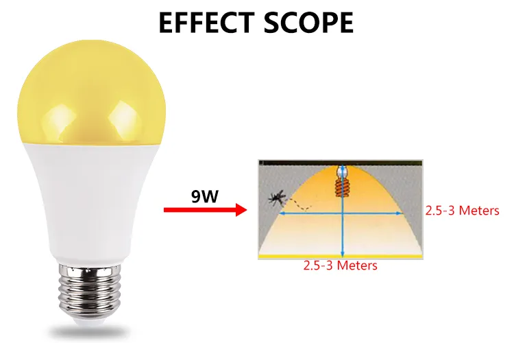 Anti Electric Mosquito Repellent Yellow Light Energy Saving Lamp Half of The Spiral or 4u