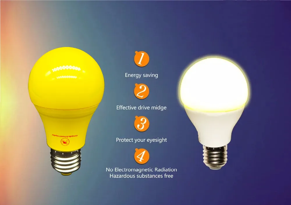 Anti Electric Mosquito Repellent Yellow Light Energy Saving Lamp Half of The Spiral or 4u