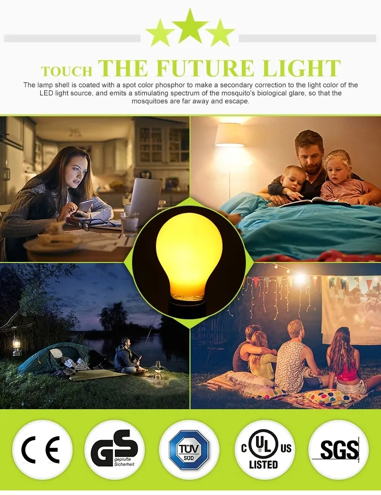 Anti Electric Mosquito Repellent Yellow Light Energy Saving Lamp Half of The Spiral or 4u