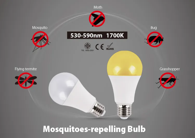 Anti Electric Mosquito Repellent Yellow Light Energy Saving Lamp Half of The Spiral or 4u