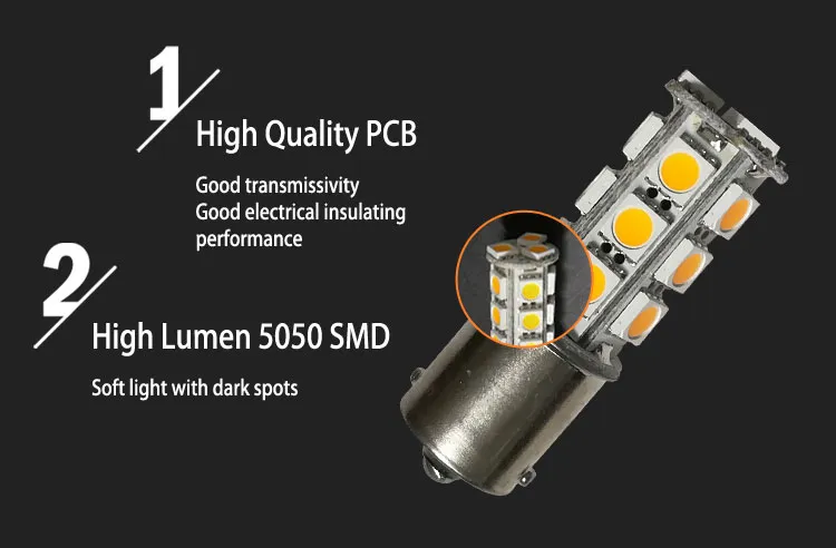 Ba15s Bay15D 1156 LED Bulb 5050SMD 3W Replace 30W Halogen Bulb