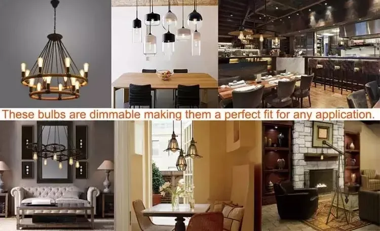 Ce UL Saso RoHS Vintage A65 2W-8W E27 LED Filament Light Made in China for Office, Home, Restaurant, Showroom Lighting From Best Distributor Factory