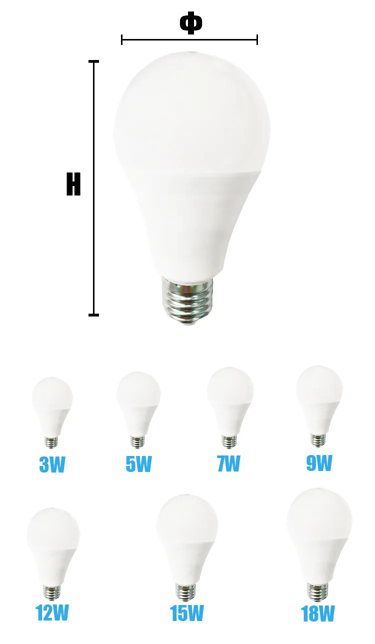 Cheap PCB 6000K 3W 7W 9watt LED Ball Lighting Bulb