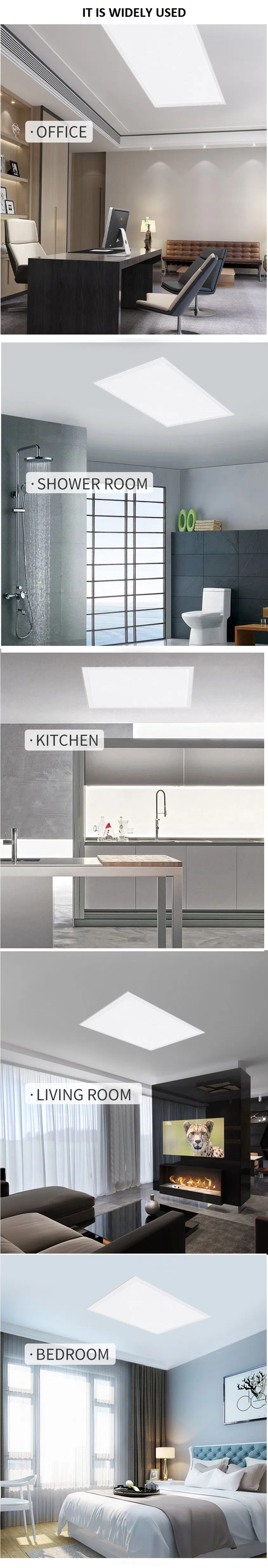 China Supplier LED Panel Light 1200X300 LED Indoor Lighting Panels Recessed LED Light Panel