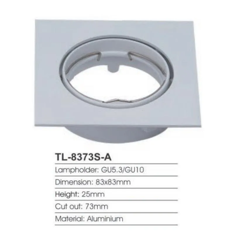 Commercial MR16 GU10 Aluminium Fixed Deep Recessed Anti Glare Downlight