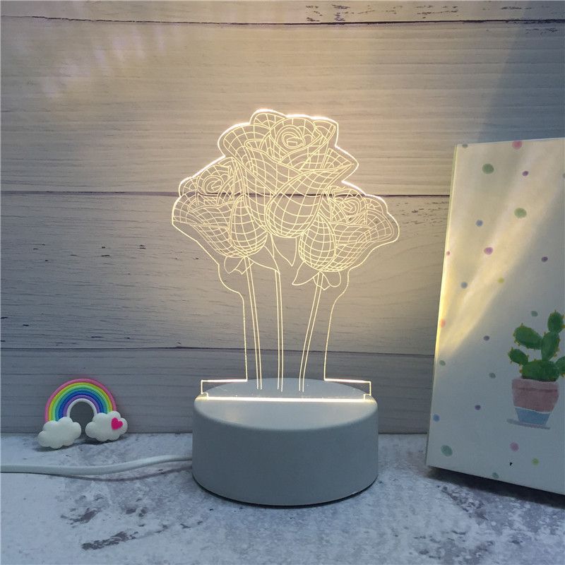 Creative 3D LED Night Lights Novelty Illusion Night Lamp