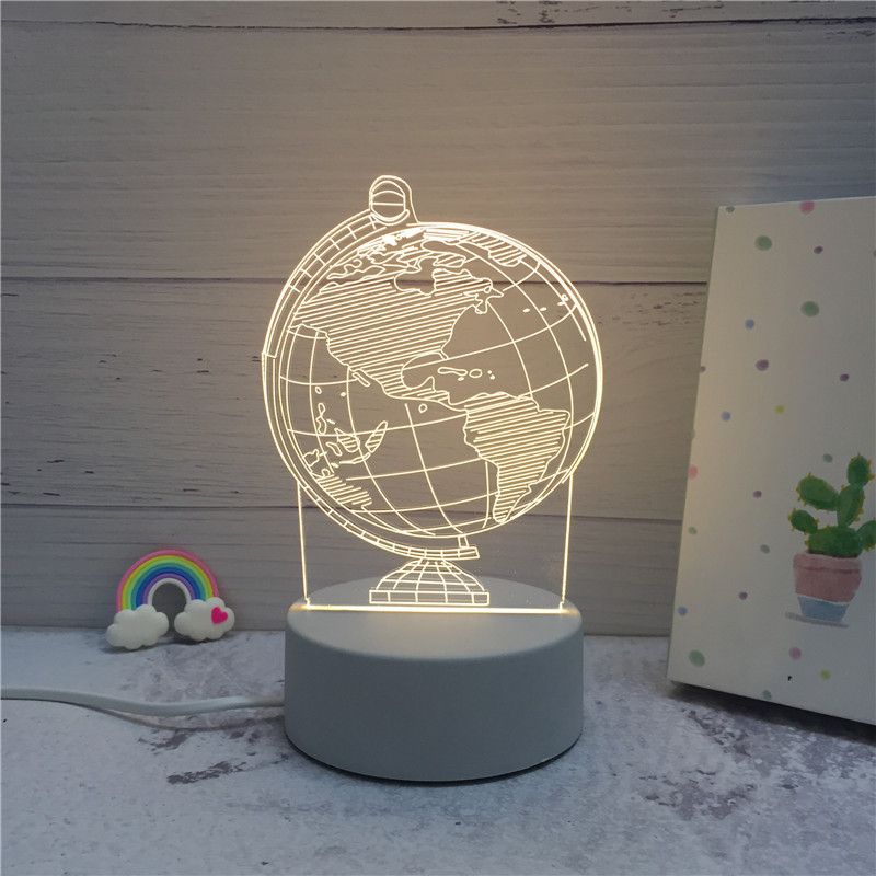 Creative 3D LED Night Lights Novelty Illusion Night Lamp