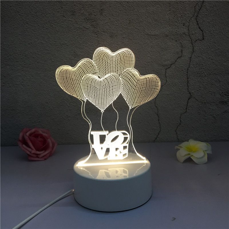 Creative 3D LED Night Lights Novelty Illusion Night Lamp