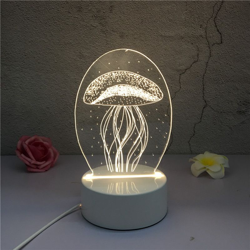 Creative 3D LED Night Lights Novelty Illusion Night Lamp