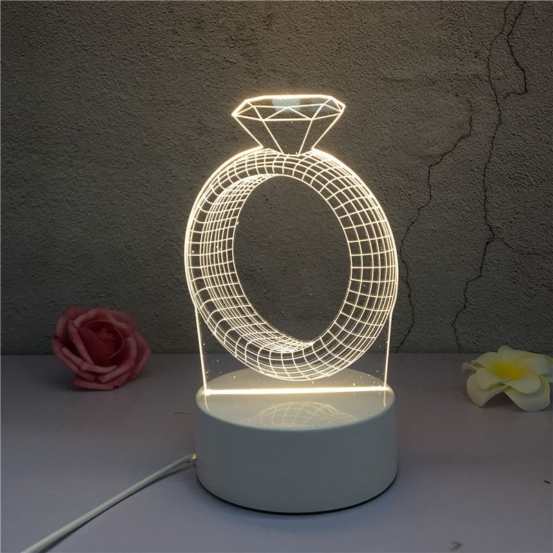 Creative 3D LED Night Lights Novelty Illusion Night Lamp