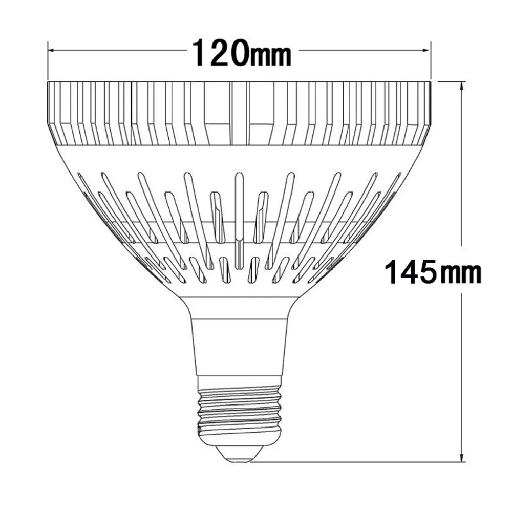Customized Brightness Dimmable PAR38 LED Grow Light for Hydroponic Green House Bombillas LED PAR