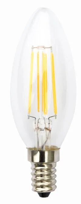 Dimmable 4W C35 LED Filament Bulb E12/E14 Base