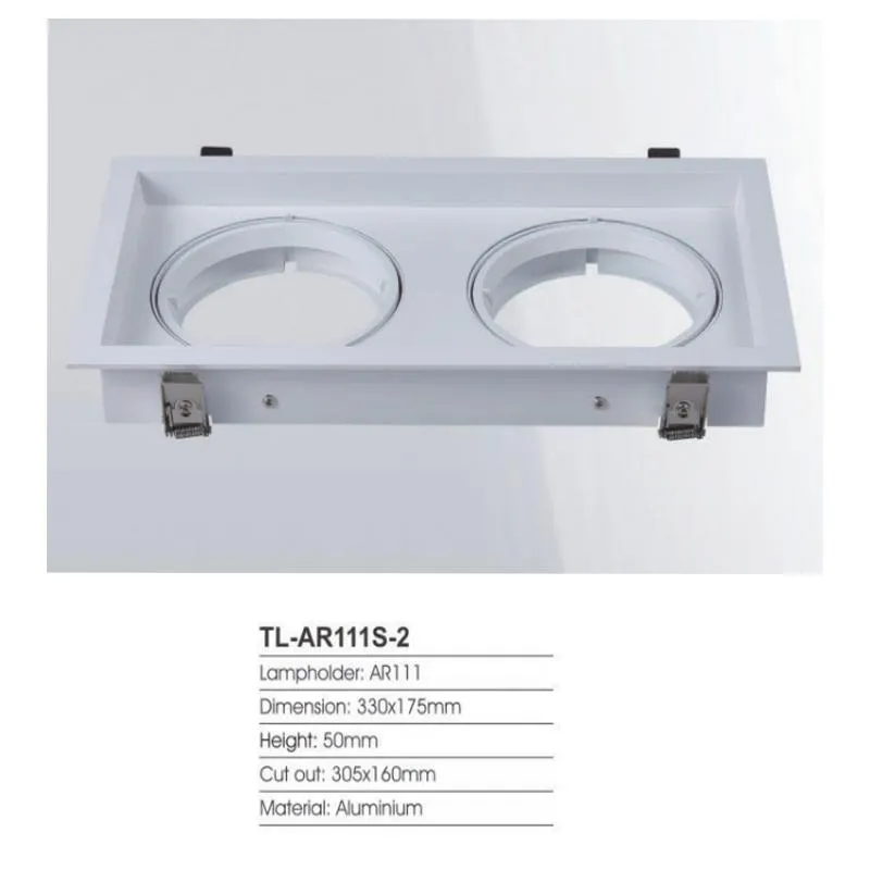 Double Aluminum Adjustable Lighting AR111 Grille LED Downlight