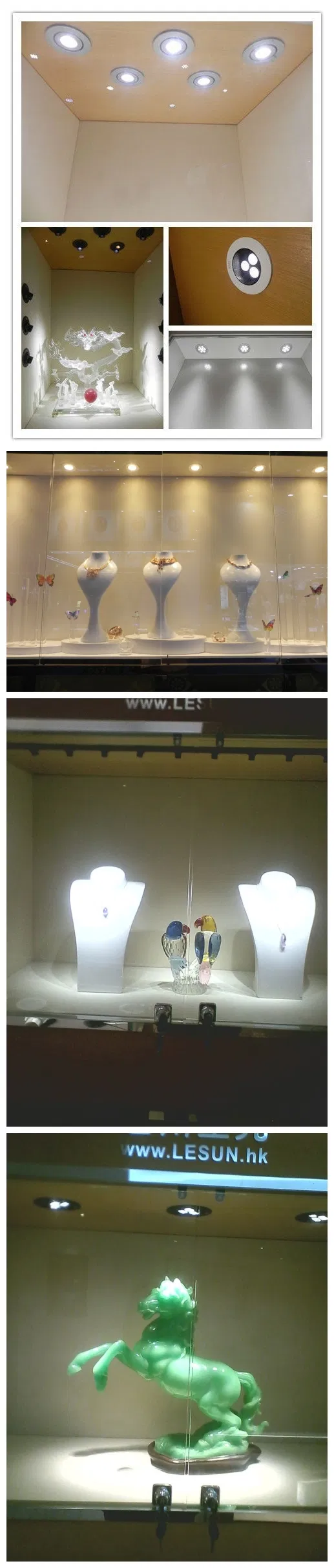 E27 Base 9W Silver Cabinet Spotlight Bulb Light for Decoration LC7154