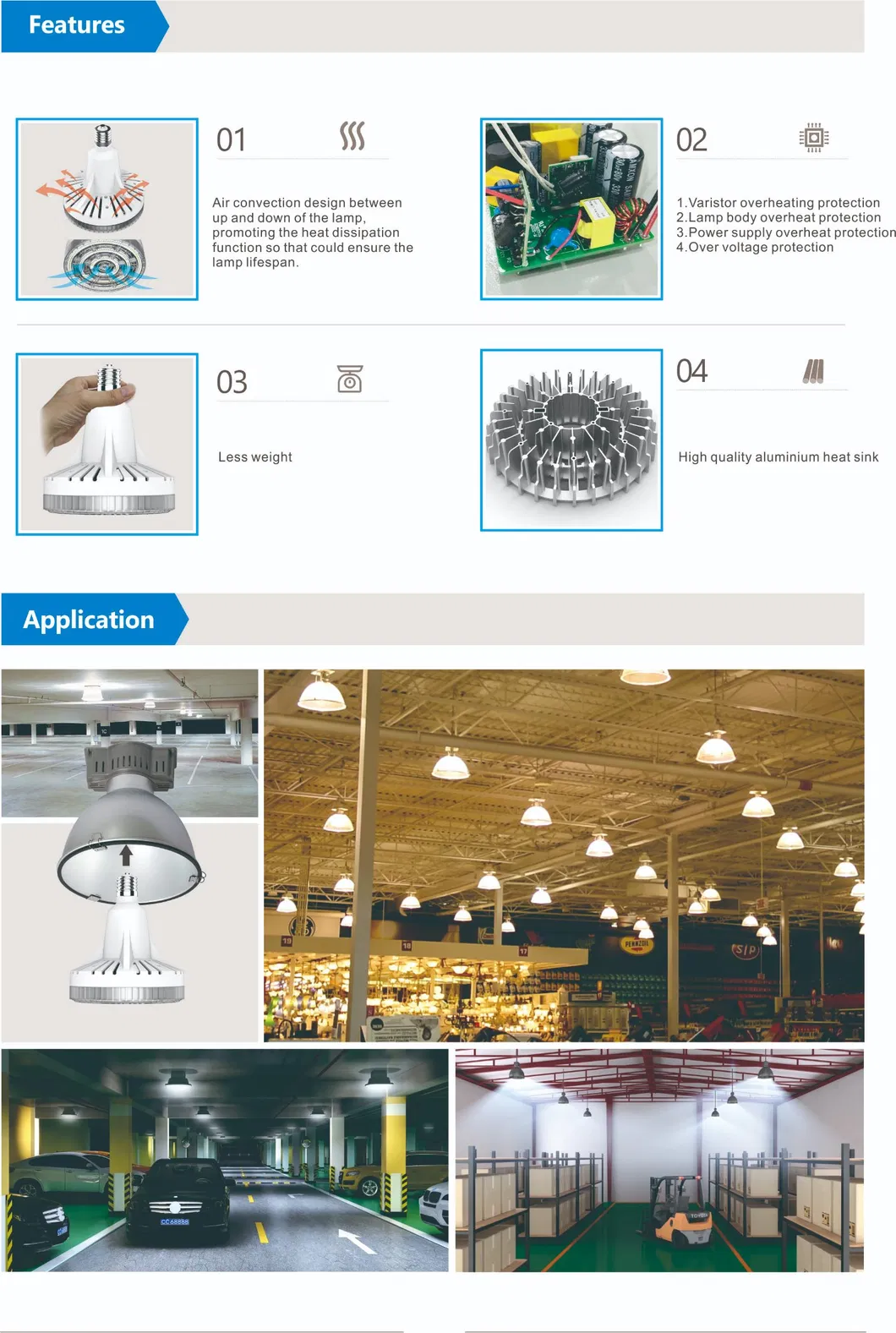 Exhibition Gymnasium Warehouse Light Industrial Lamp 115W LED Highbay Light China Manufacturer with Wholesales Price High Lumen