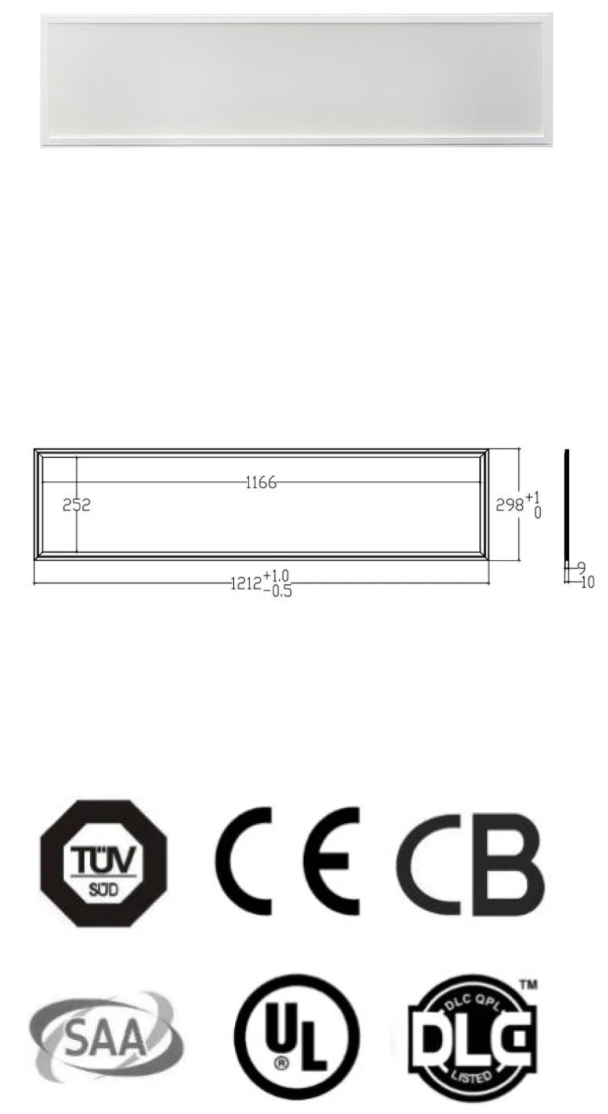 First Class 40W LED Ceiling Panel 1200X300 with Triac Dimmable