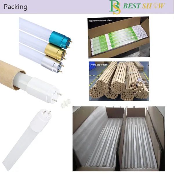 Foshan OEM Factory 60cm 120cm 150cm 9 Watt 10 Watt 18 Watt Full Plastic T8 LED Tube Light 2feet 4feet 5feet Silver Caps 4500K