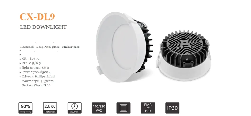 High Brightness Ce RoHS 15W 21W SMD Recessed LED Downlight, Down Light