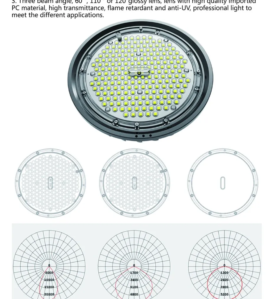 High Power 100W/150W/200W Warehouse/Factory Industrial LED High Bay Light