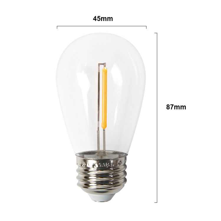 High Quality 2200K 0.9W LED Single Filament Bulb Light