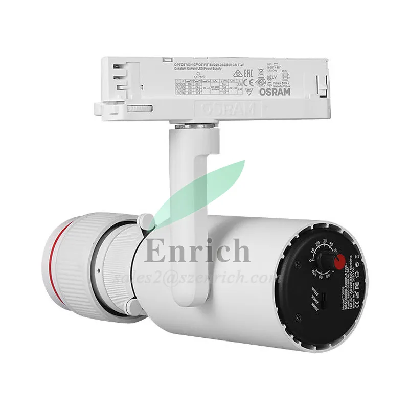 High Quality Shapeable & Zoomable COB LED Track Spotlight for Museum