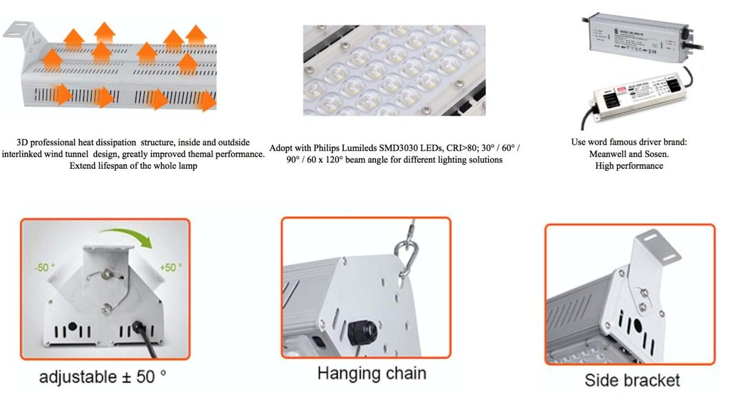 Highbay 400W 300W 250W 200W 150W 100W 50W Dimmable LED Warehouse Light