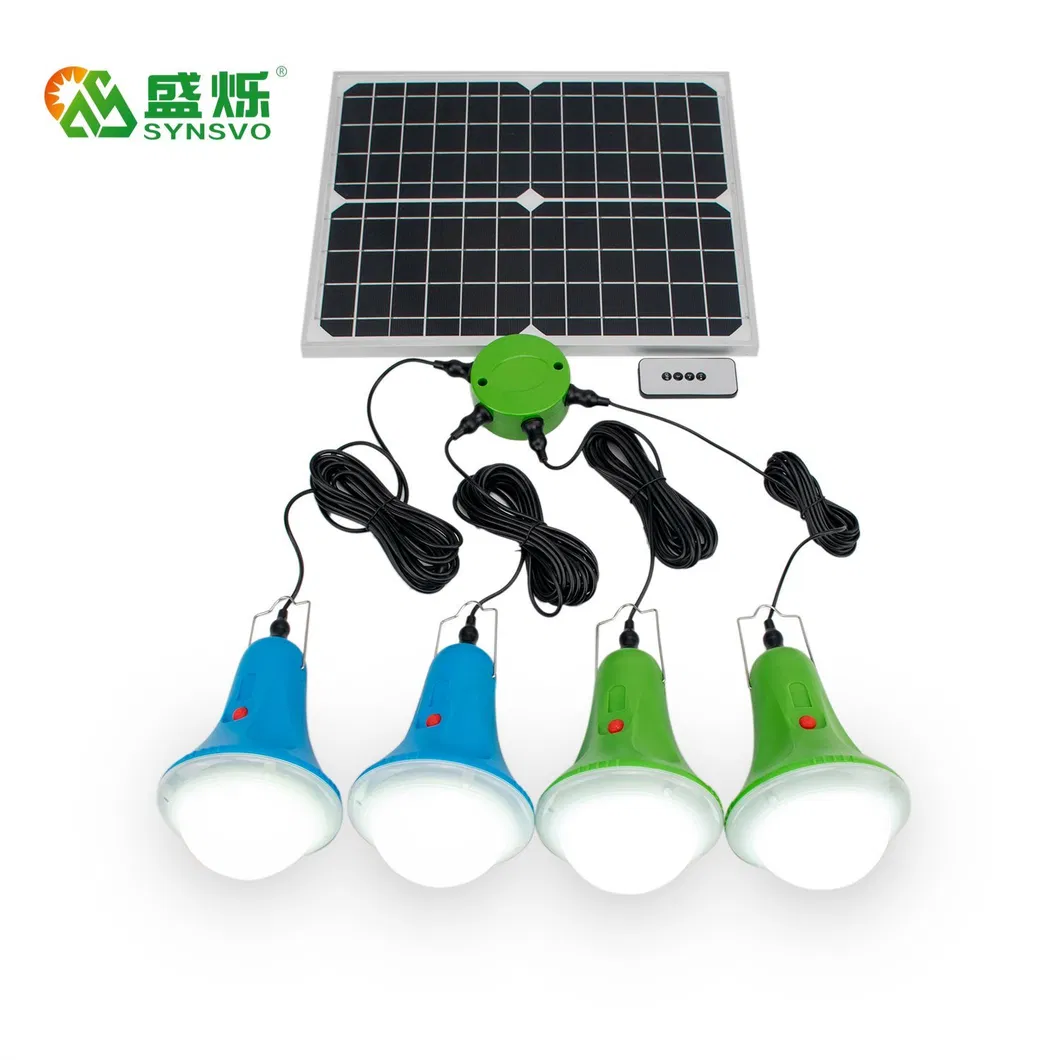 Home Solar Lights Rechargeable Solar Lights 4 LED Bulbs