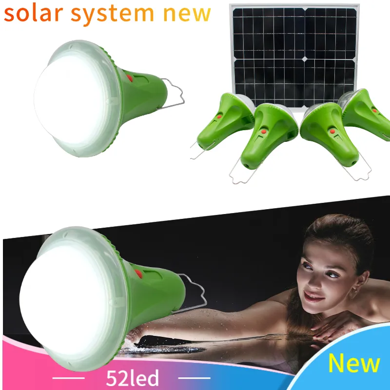 Home Solar Power System Lights with Remote Control IP55 Waterproof