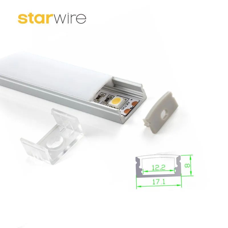 Hot Sale 1708 1715b Aluminum LED Profile with 2216 3528 LED Strip