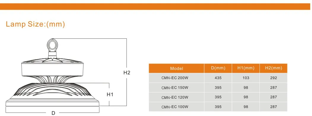 IP65 100W 150W 200W UFO LED High Bay Light 5 Years Warranty High Quality High Bay Light